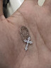 BJYL菱形十字架耳环男士单只潮流耳钉男生耳坠小众设计感高级百搭耳饰 单只 实拍图