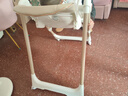 曼乐兔宝宝餐椅婴儿0-6岁多功能二合一摇椅婴幼儿折叠便携式吃饭餐桌椅 棕色【摇摇椅+万向轮+可坐可躺】 宝宝生日礼物 实拍图
