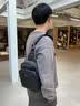 沙驰男包斜跨包品牌2026新款休闲通勤单肩包骑行运动防水帆布胸包男士 【经典黑】官方正品/顺丰发货 实拍图