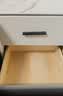 实木轻奢床头柜简约现代主卧家用迷你岩板50cm简约储物收纳柜 米白色【全实木】双抽 40*40*48cm 实拍图