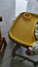 HUAERLE宝宝餐椅家用同款肯德基婴儿餐椅可调高度吃饭餐桌多功能学坐椅子 豪华款【黄色餐盘+坐垫+轮子】 实拍图