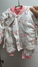婧麒（JOYNCLEON）婴儿秋衣套装秋冬季夹棉儿童分体宝宝保暖内衣衣服裤子男女童 【保暖夹棉款】粉色兔子 80 无盘扣 实拍图