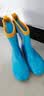 1-16岁儿童高筒雨鞋恐龙卡通水靴防滑软底防水鞋男童女童幼儿胶鞋 恐龙-11蓝色防水束口款 25 0-适合【内长240mm】 实拍图