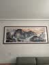 良木旭日东升山水画靠山图适合客厅东墙的挂画办公室挂画沙发背景墙画 A-旭日东升·紫气东来 120*40cm/高清微喷 雅致红木色直角实木框+油画布+有机玻璃 实拍图