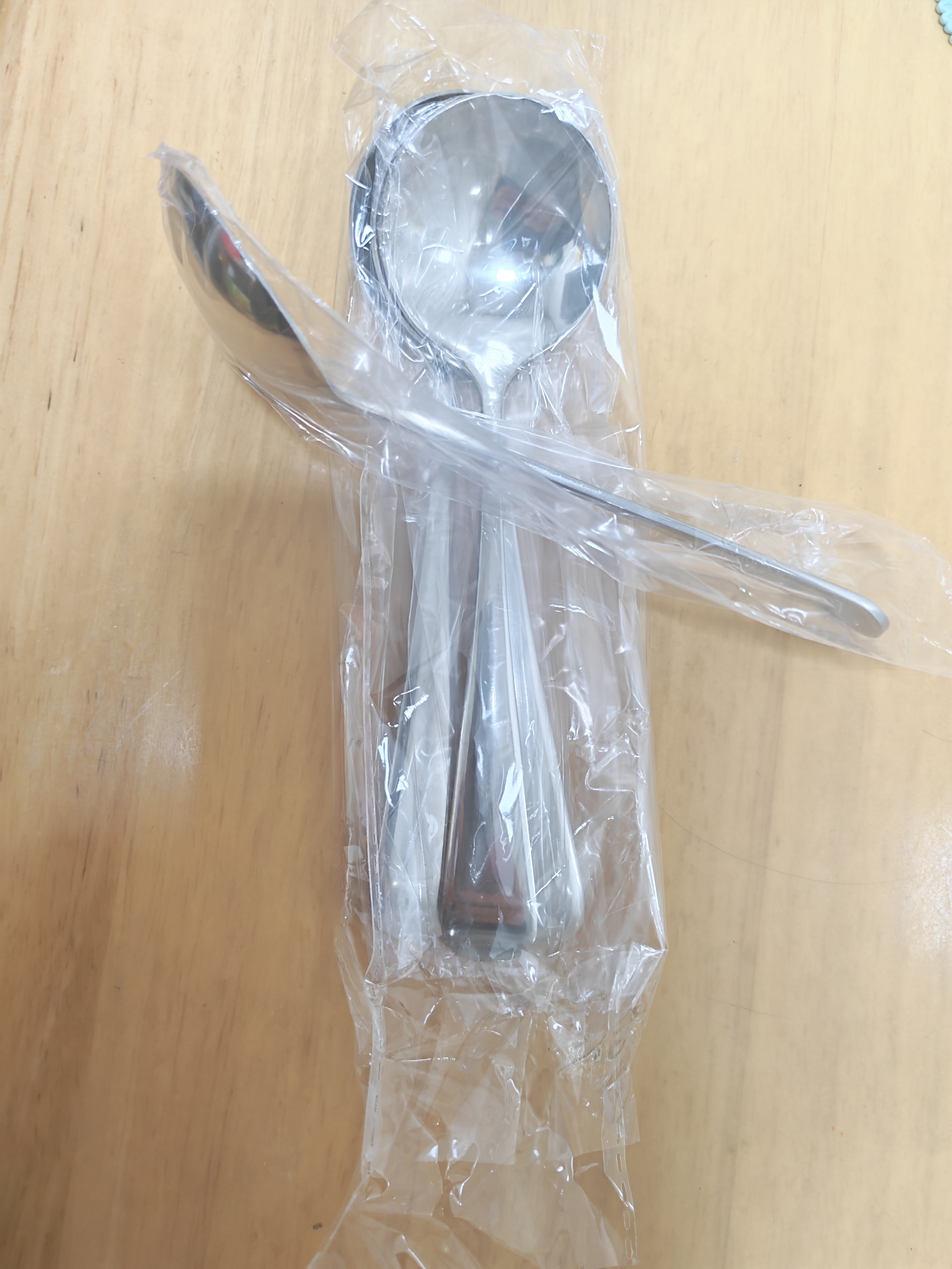 广意304不锈钢西餐勺汤勺 家用调羹 饭勺 加厚勺子四支装GY7269 实拍图