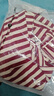 德玛纳【裸感体验】夏季撞色圆领条纹打底衫落肩宽松小个子气质女式t恤 实拍图