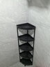 霓峰卫生间置物架落地厕所墙角收纳三角架卫浴生活用品洗澡间浴室架子 大号雅典黑-五层【移动款】 实拍图