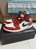 Jordan男AJ1小芝加哥配色 AJ 1中帮运动休闲鞋DQ8426-105白红42 实拍图