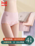 猫人高腰内裤女棉收腹收小肚子10A抑菌裆透气女生短裤混色4条M 实拍图