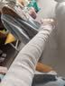 米囹秋冬手臂套袖加长款加绒护手臂护肘护腕男女保暖护胳膊D  50厘米浅驼 L(120-160斤) 晒单实拍图