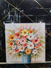 墨派（Mopai）餐厅装饰画手绘油画美式花卉高端客厅肌理挂画正方形壁画免打孔 锦上添花 60*60cm手绘油画 实拍图