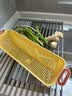沃德百惠（WORTHBUY）沥水篮家用厨房洗碗池水槽置物架滤水篮子加厚洗菜盆水果篮 奶黄 实拍图
