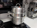 康巴赫304不锈钢三层蒸锅蒸笼复底大汤蒸锅多功能锅具30cm燃气灶通用 实拍图