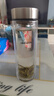 希诺双层玻璃杯男家用商务办公泡茶杯子过滤车载水杯XN-9607 410mL 实拍图