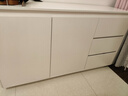 逸左逸右【行业TOP1】实木餐边柜一体靠墙现代简约客厅茶水储物边柜子 米白色三抽双门【140*40*80】 实拍图