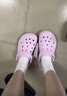 卡骆驰（CROCS）贝雅卡骆班洞洞鞋轻便耐磨一脚蹬休闲鞋女鞋时尚沙滩鞋|205089 芭蕾粉/糖果粉-6TG 40 (250mm) 实拍图
