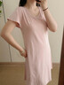 蕉内300S女士睡裙莫代尔夏季凉感短袖睡衣防走光花瓣袖带杯bra家居服 实拍图