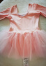 艾舞戈儿童舞蹈服春秋练功服北舞英皇考级芭蕾舞纱裙长袖芭蕾粉 120码 实拍图