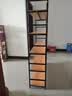 斯朴洛特书架落地置物架书柜家用靠墙铁艺多层收纳货架简易客厅架子图书馆 【底部加固款】5层100公分黄梨木 实拍图