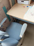 读书郎儿童学习书桌椅套装可升降中小学生桌椅子写字家用课桌香草蓝T12 1米楹木桌+加高书架+追背椅 蓝 实拍图