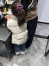 巴拉巴拉童装儿童羽绒服女童男童面包服外套宝宝冬装三防亲子装潮 玫红60118-白鸭绒 175 cm 充绒量160g 实拍图