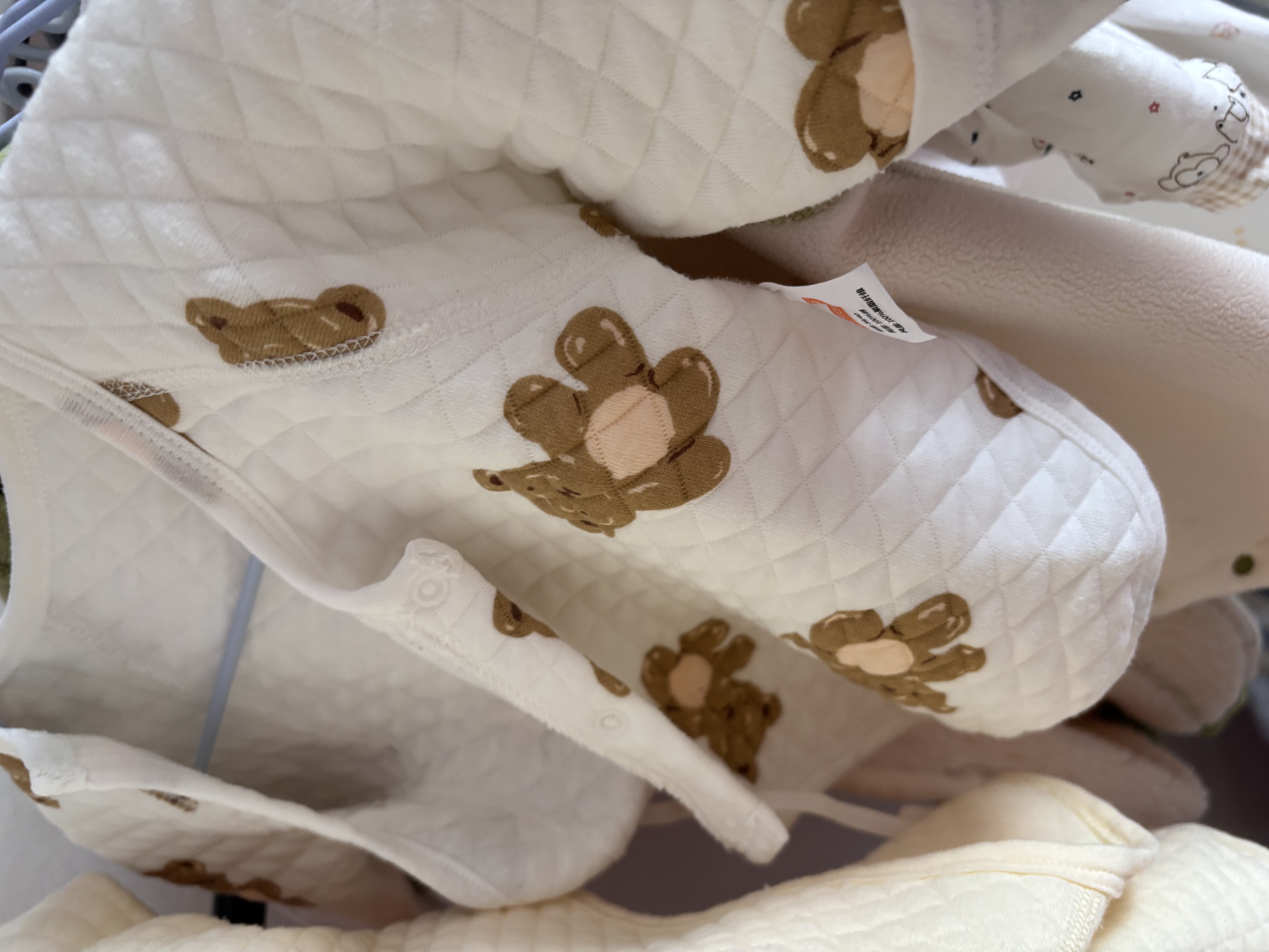 贝瑞加（Babyprints）宝宝秋冬连体衣婴儿加厚保暖内衣可爱爬服护肚夹棉衣服 黄66 实拍图