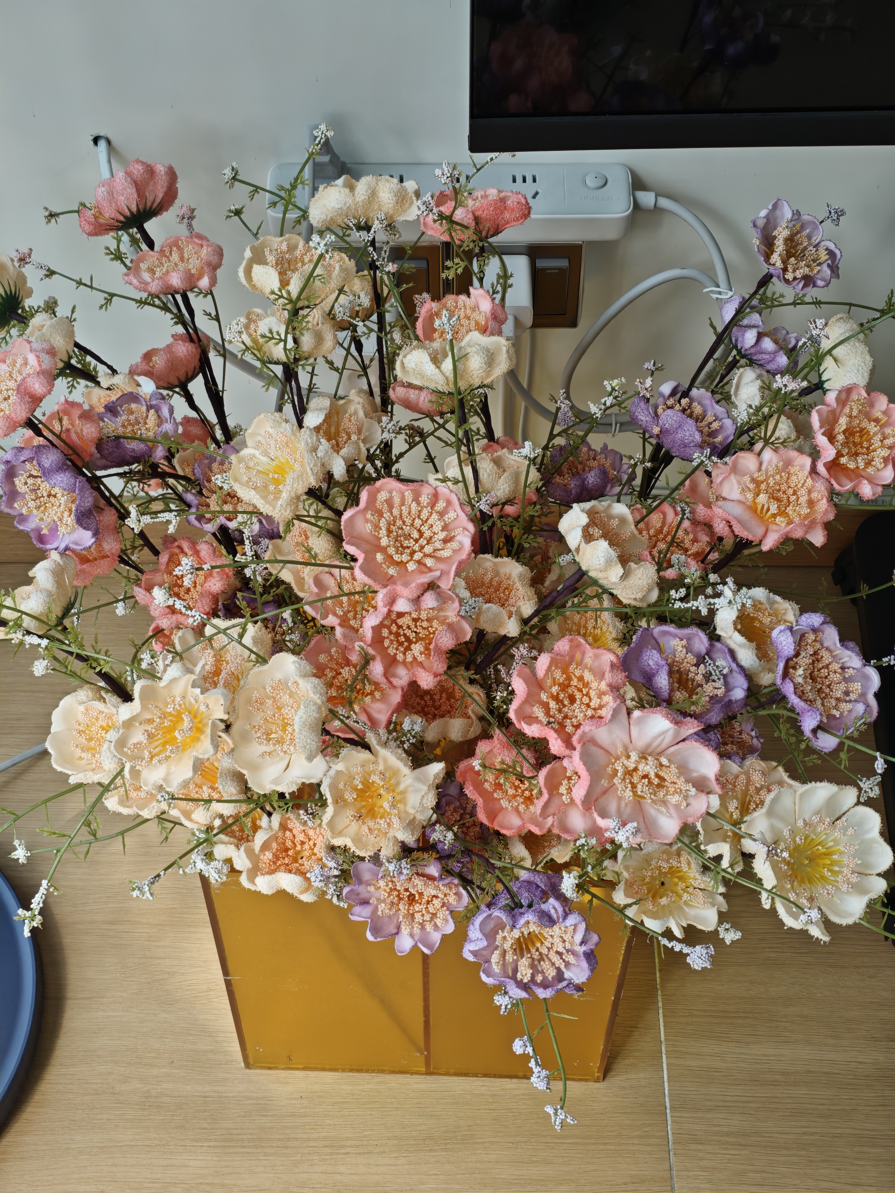 草木鲜生轻奢高端香槟色杜鹃花仿真花摆设客厅520花束装饰插花家居摆件 实拍图