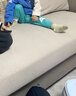 舒贝怡2条装婴儿裤子春夏款男女童宝宝高腰护肚睡裤纯棉儿童秋裤绿色90 实拍图