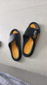 回力运动拖鞋男浴室内户外减震防滑厚底凉拖鞋HL39651黑黄色44-45码 实拍图