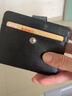 朗捷 真皮工作牌牛皮证件卡套商务员工胸牌带收纳卡位挂脖牌会议出入证工作证套可定制企业logo 商务黑（横款） 实拍图