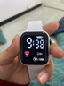其他品牌高颜值LED手表时尚方形学生科技感超强夜光数字个性运动 太空白 实拍图