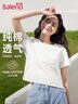 班尼路（Baleno）100%纯棉短袖T恤女2026年夏季宽松短款小个子休闲百搭半袖上衣 实拍图