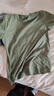 重磅纯棉短袖t恤男高档纯色印花休闲基础款内搭半袖打底衫 橄榄绿 L  125-140斤 实拍图