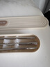 双枪食品级304不锈钢便携餐具筷子个人专用学生成人筷勺盒 两件套 实拍图