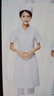 医缘医缘护士服大褂牙科口腔诊所医院学校幼儿园护理学院学生工作服 白色小圆领短袖 L 实拍图