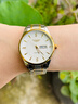 冠琴（GUANQIN）手表男士全自动机械表瑞士品质防水夜光精钢双日历学生多功能腕表 钢带间金白面（SY款） 实拍图