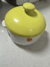onlycook双耳陶瓷碗 带盖蒸蛋碗炖盅 儿童辅食燕窝蒸盅煲汤小汤盅 黄色 实拍图