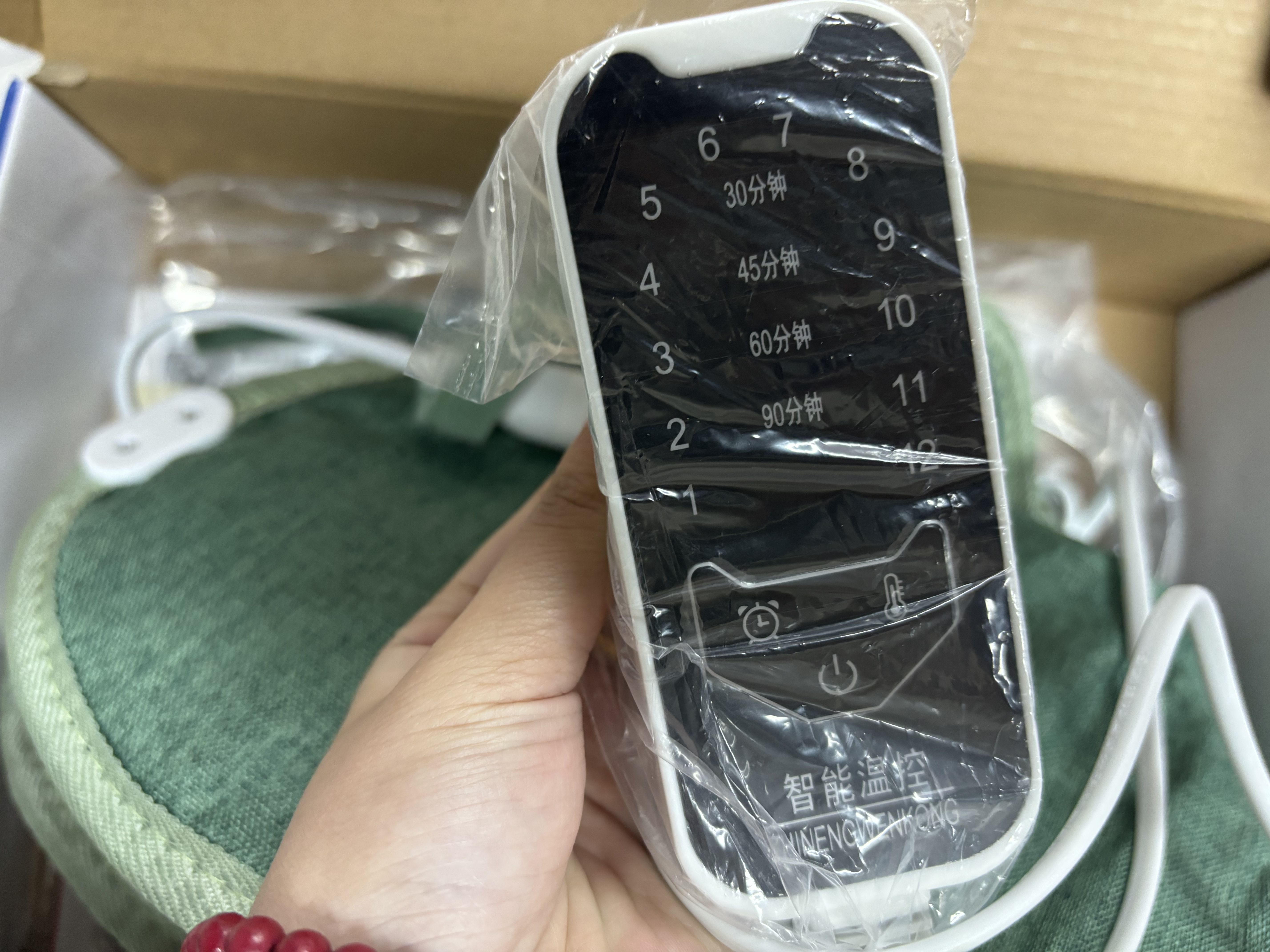 俞兆林肩颈椎专用热敷披肩盐袋热敷包电加热艾灸艾草理疗袋护颈送长辈绿 实拍图