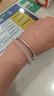 周大生【生日礼物】荔枝冻白玉髓手镯女细条年轻款玉镯子叮当镯送女友 实拍图