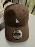 NEW ERA纽亦华MLB棒球帽小logo男女情侣弯檐鸭舌帽软顶NE920 14384961-深咖色 洛杉矶道奇队 OSFM 实拍图
