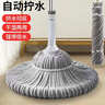 梦庭 自拧水拖把 1布1套 45cm旋转拧水拖把纤维布免手洗墩布拖布拖地 实拍图