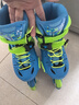 乐秀（ROADSHOW）轮滑鞋儿童专业可调滑冰鞋男女童初学者轮滑鞋3-6-12岁RX1S溜冰鞋 蓝绿单鞋【送轮滑包大礼包】 M 中码(32-35适合4-7岁) 实拍图