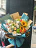 艾斯维娜鲜花速递向日葵混搭花束生日礼物全国同城配送 向日葵香槟韩式花束 实拍图