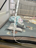 全品屋蒙古包蚊帐架免安装可折叠家用婴儿防摔拉链坐床式宿舍一体式床帘 【双门全底条纹灰】2.0*2.2米M 实拍图