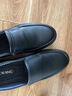 奥康（Aokang）官方春秋季流行商务休闲皮鞋男士舒适百搭一脚蹬鞋子男黑40码 实拍图