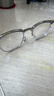 依视路（ESSILOR） 钻晶系列高清耐磨防蓝光近视超薄镜片专业配度数眼镜架男女镜框 金属-全框-2062GY-透明灰 镜框+依视路A4防蓝光1.56现片 实拍图