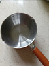 热油小锅泼油锅加厚不锈钢木柄防烫带刻度双倒流口不挂油无涂层 【木柄】爆款300ml 实拍图