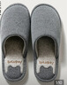 利达妮（TZLDN）室内棉拖鞋男款防滑秋冬季棉居家男士家居情侣毛布拖鞋 灰色42-43 实拍图