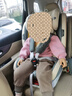贝倍适（BAYBETSS）儿童安全座椅汽车用0-4-12岁宝宝360度旋转婴儿车载坐椅ISOFIX 米灰色【遮阳棚+上拉带+侧保护】 实拍图