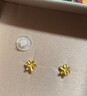 六福珠宝 足金栀子花黄金耳钉 计价 G01G0027DS 约1.00克 实拍图